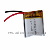 Small size  Li_polymer battery pack 602025 3_7V 240mAh